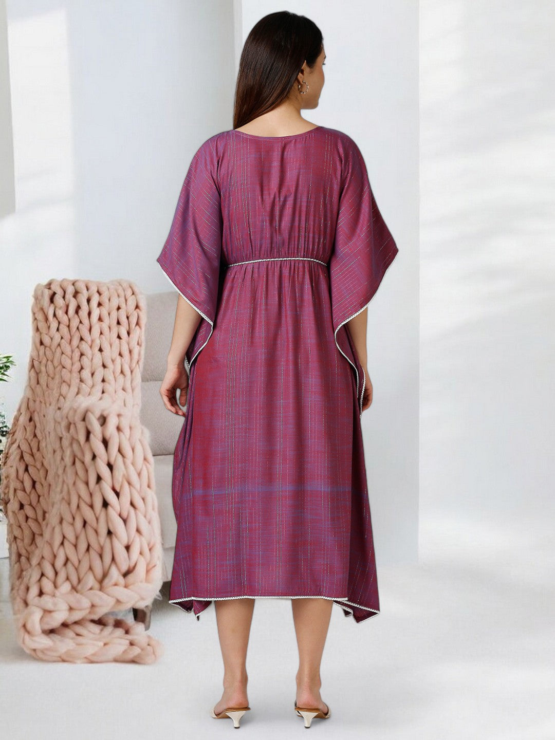 STYLISH MATERNITY KAFTAN FOR WOMEN WITH ZIPPERS