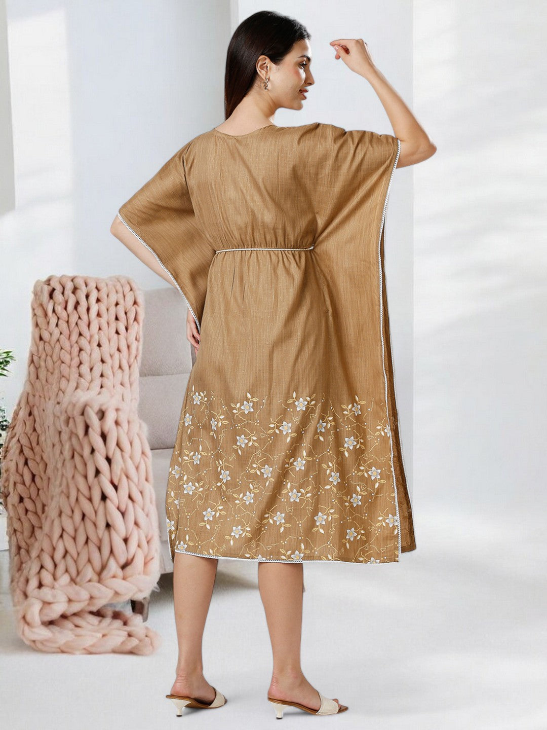 STYLISH BREASTFEEDING KAFTAN FOR WOMEN WITH ZIPPERS