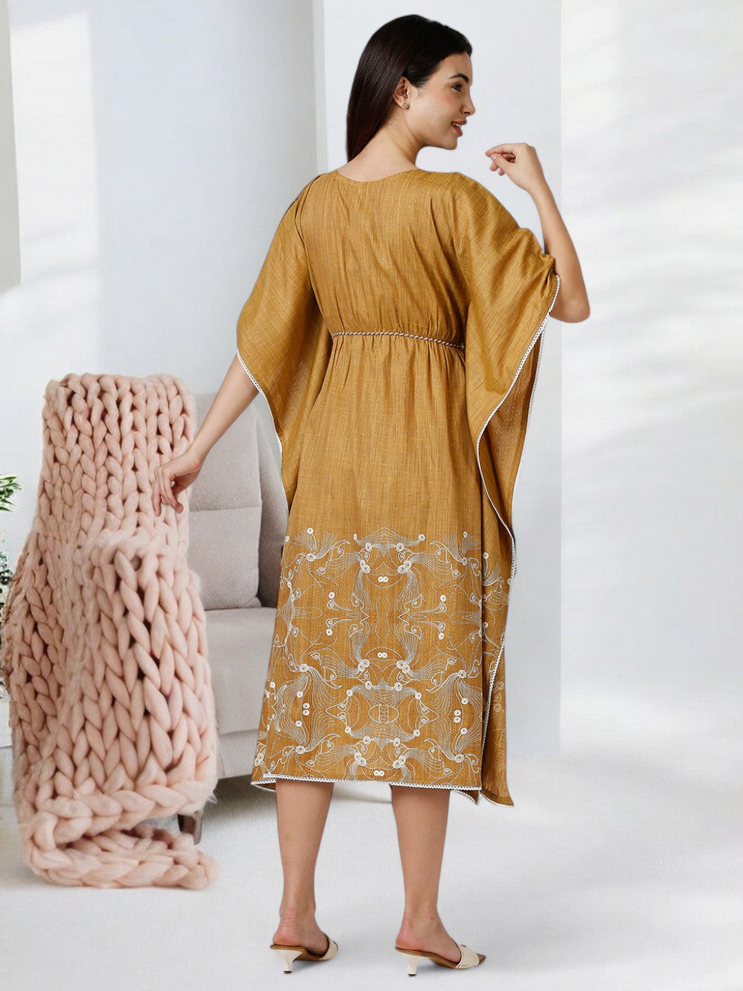 STYLISH MATERNITY KAFTAN FOR MOTHER WITH ZIPPERS