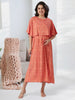 CLASSIC MATERNITY PONCHO DRESS WITH ATTACHED COVER