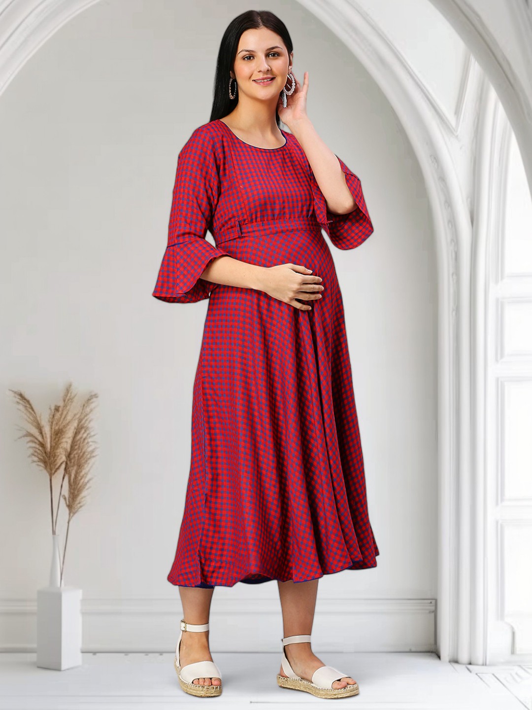 STYLISH MATERNITY FLARED KURTA FOR PREGNANCY