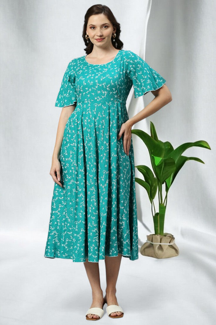 TRENDY FLARED MATERNITY KURTA FOR NURSING