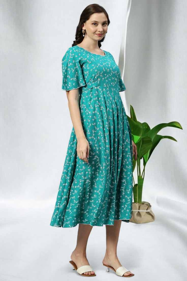 TRENDY FLARED MATERNITY KURTA FOR NURSING