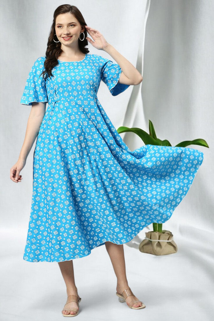 TRENDY FLARED MATERNITY KURTA FOR PREGNANCY