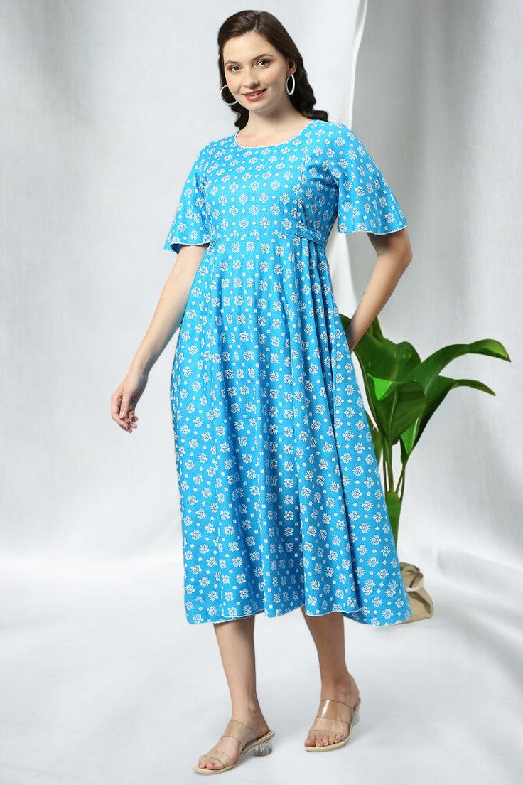 TRENDY FLARED MATERNITY KURTA FOR PREGNANCY