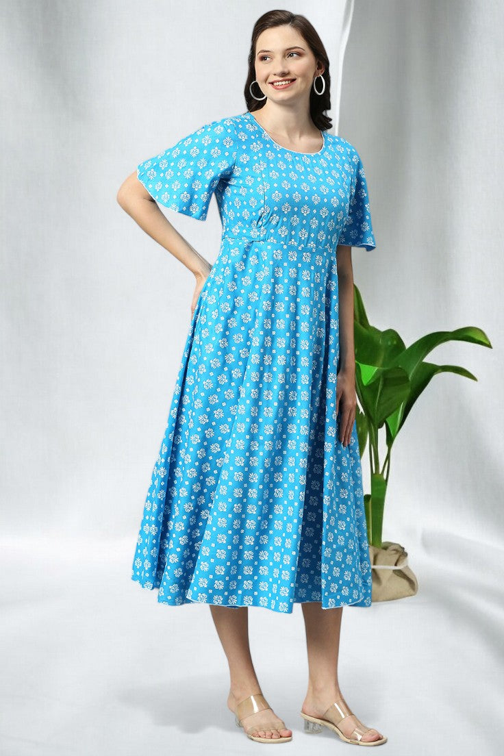 TRENDY FLARED MATERNITY KURTA FOR PREGNANCY