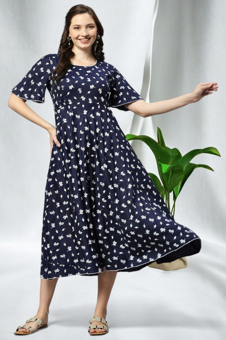 TRENDY FLARED NURSING KURTA FOR PREGNANCY