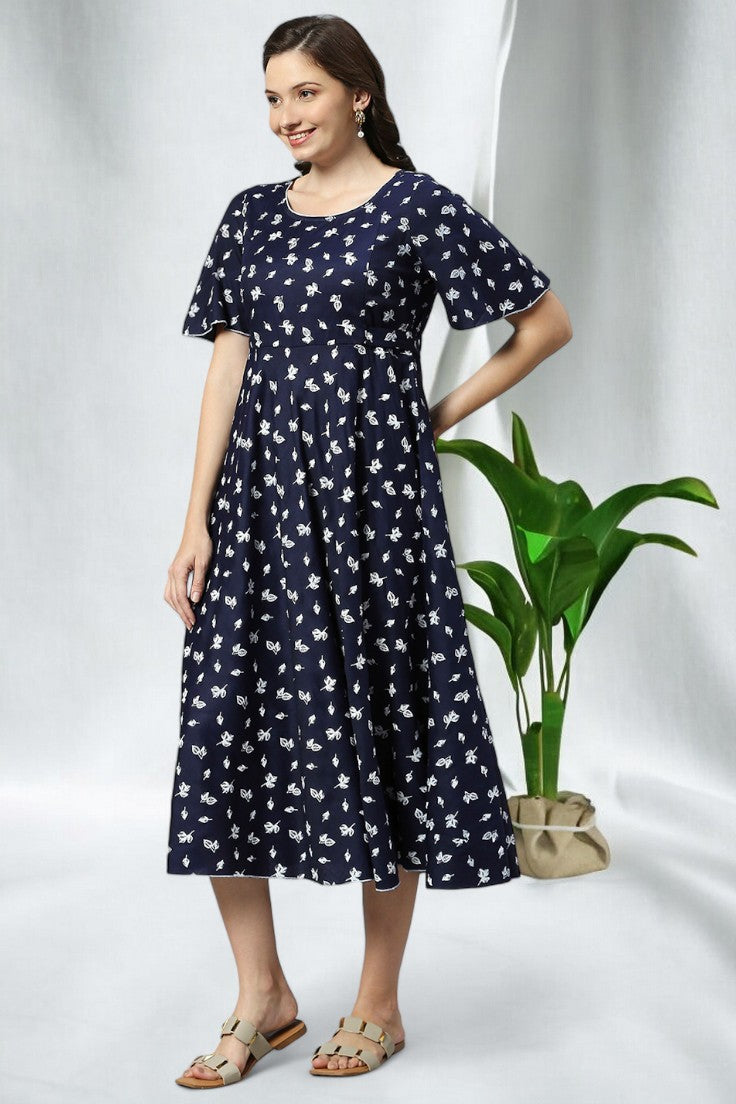 TRENDY FLARED NURSING KURTA FOR PREGNANCY