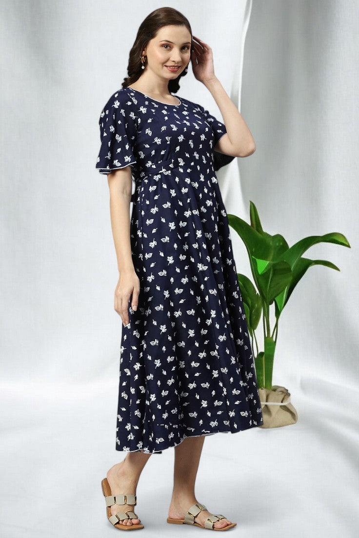 TRENDY FLARED NURSING KURTA FOR PREGNANCY
