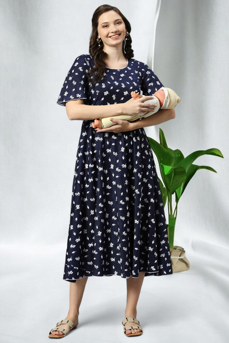 TRENDY FLARED NURSING KURTA FOR PREGNANCY