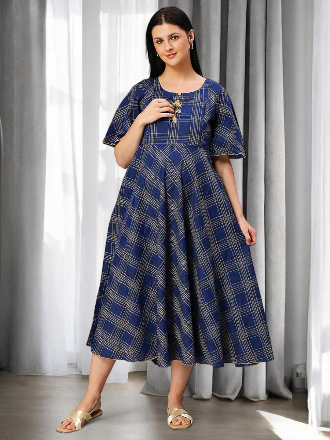 ON-TREND MATERNITY FLARED KURTA FOR MOTHERS
