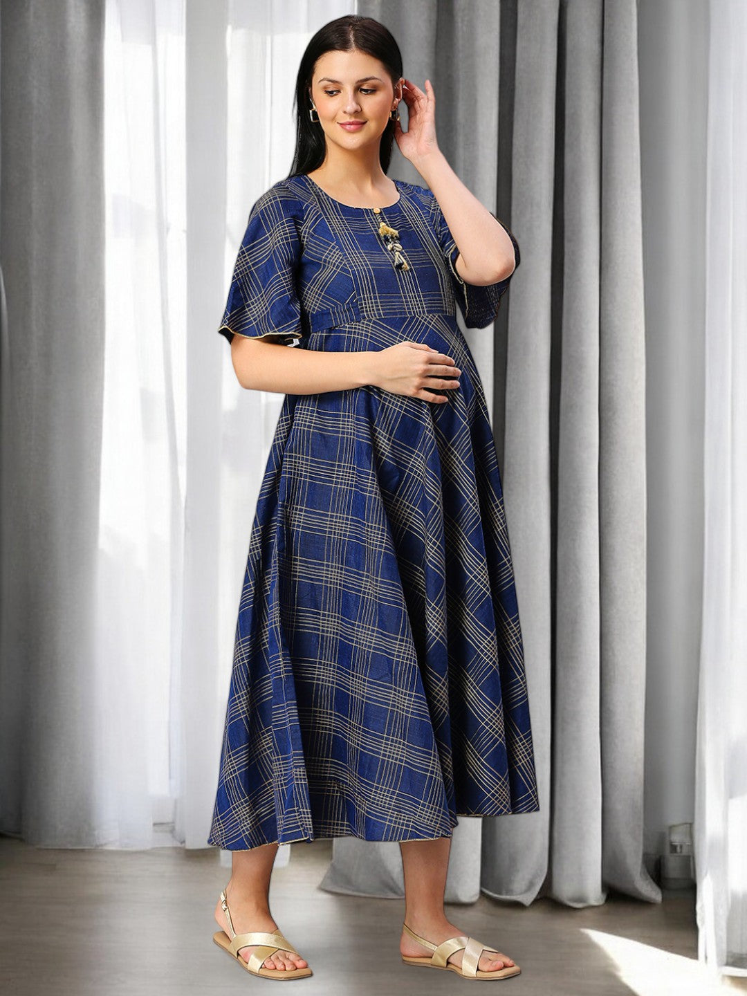 ON-TREND MATERNITY FLARED KURTA FOR MOTHERS