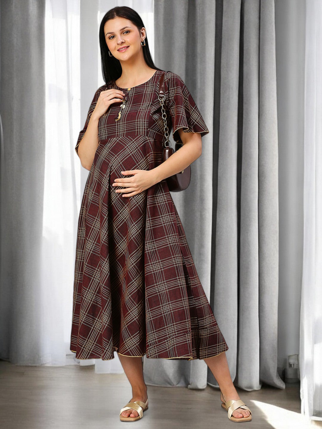 ON-TREND NURSING FLARED KURTA FOR MOTHERS