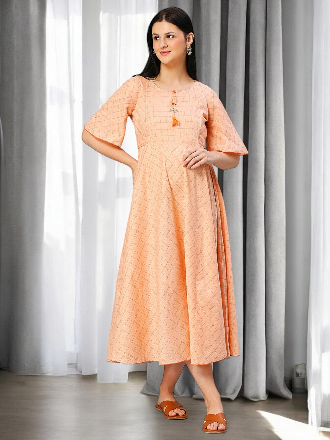 ON-TREND PREGNANCY FLARED KURTA FOR MOTHERS