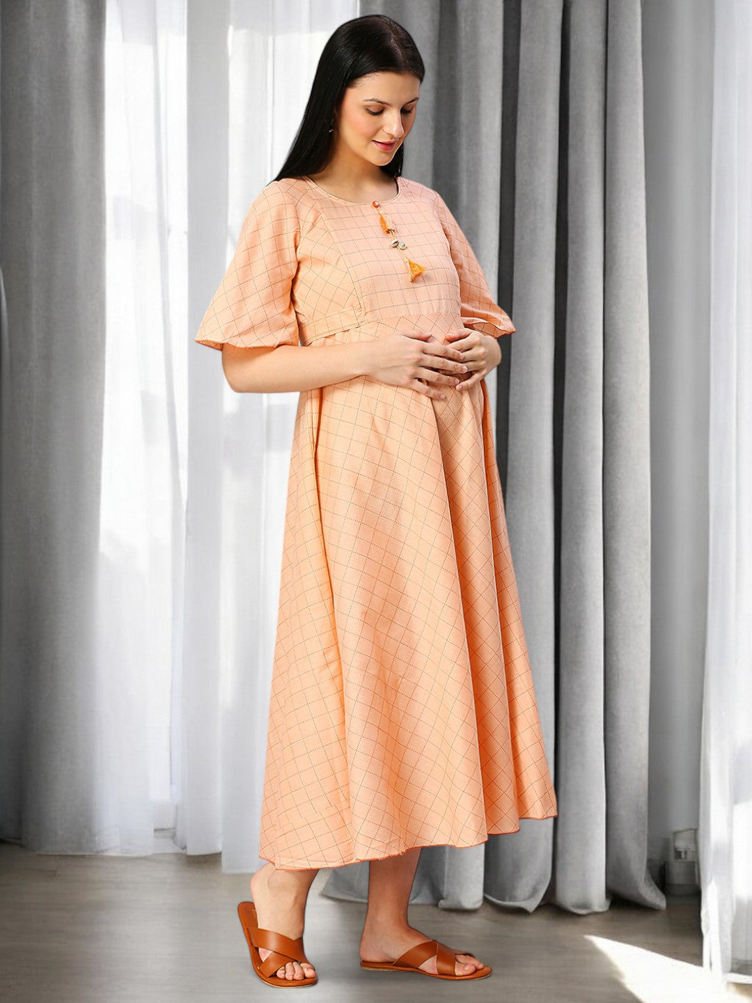 ON-TREND PREGNANCY FLARED KURTA FOR MOTHERS