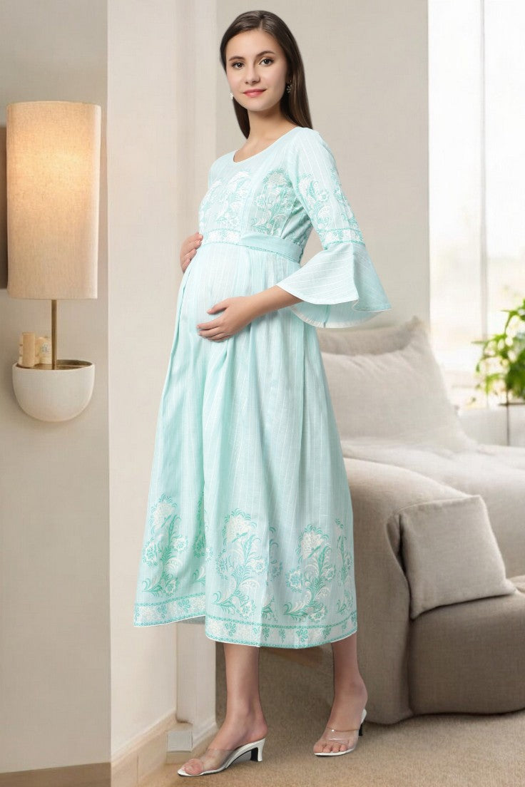 MODERN FLARED KURTA FOR NURSING WOMEN