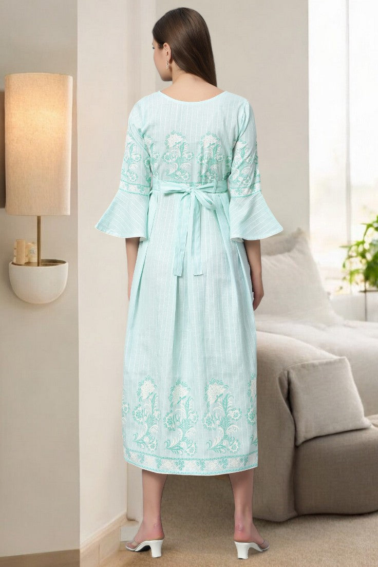 MODERN FLARED KURTA FOR NURSING WOMEN