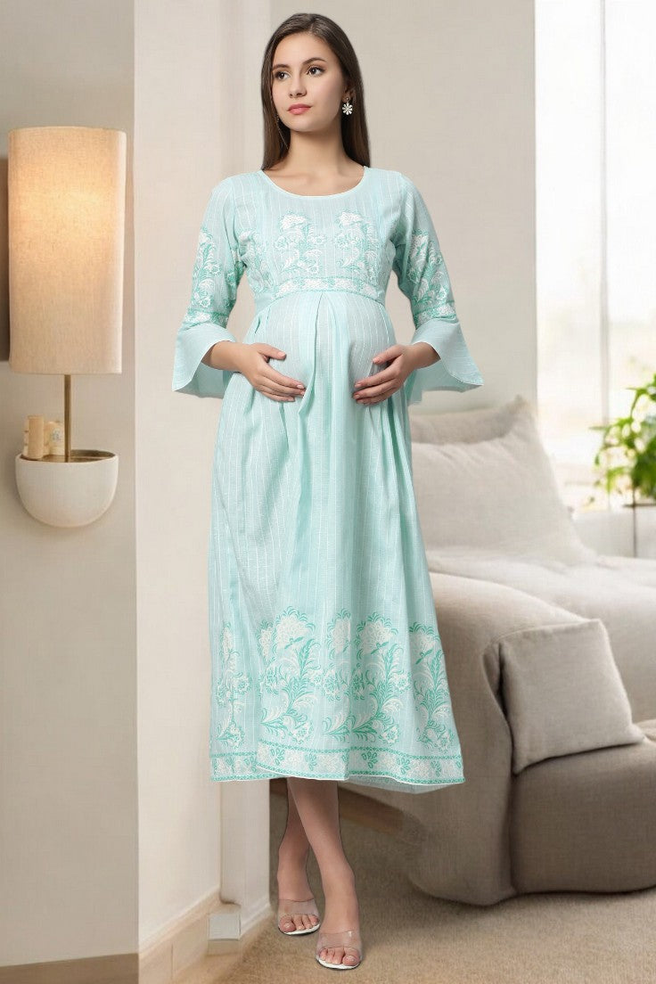 MODERN FLARED KURTA FOR NURSING WOMEN