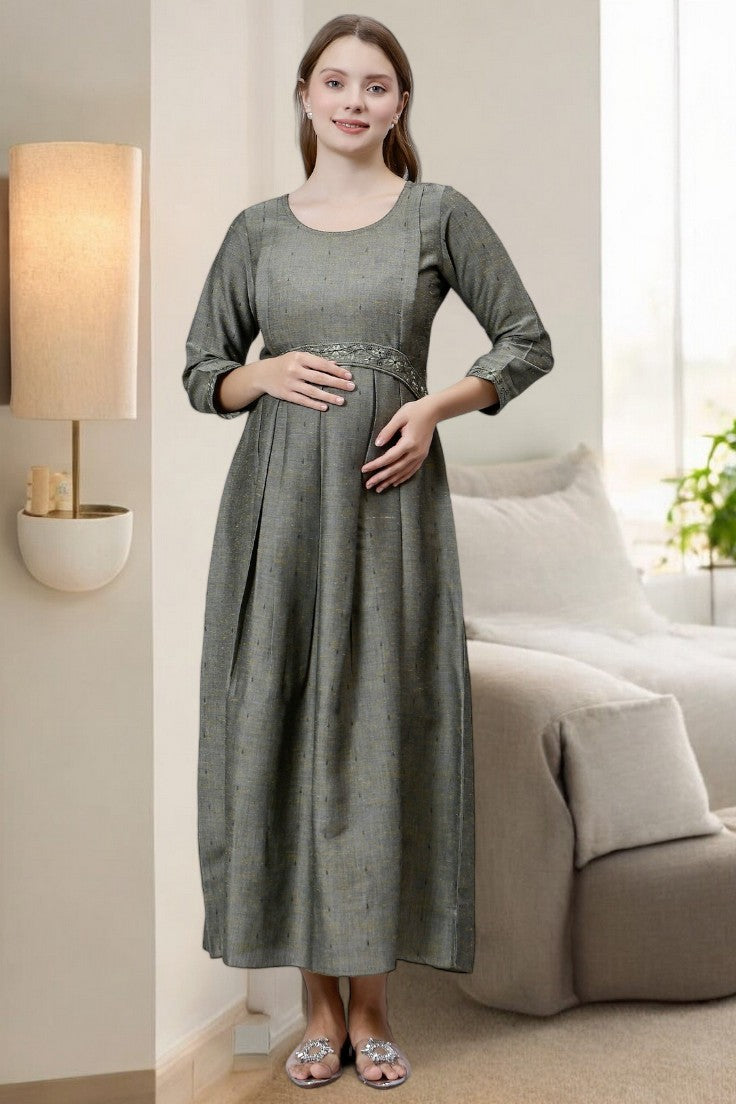 CLASSIC MATERNITY FLARED KURTA FOR WOMEN