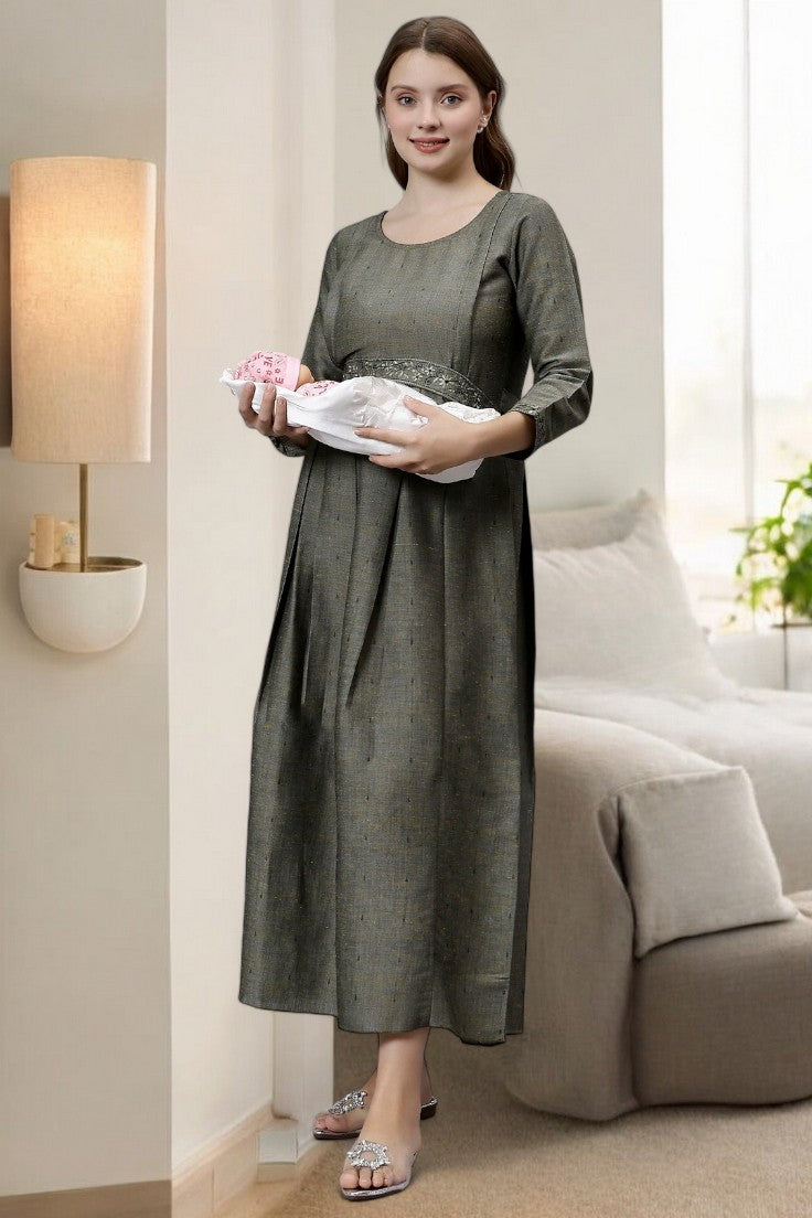 CLASSIC MATERNITY FLARED KURTA FOR WOMEN