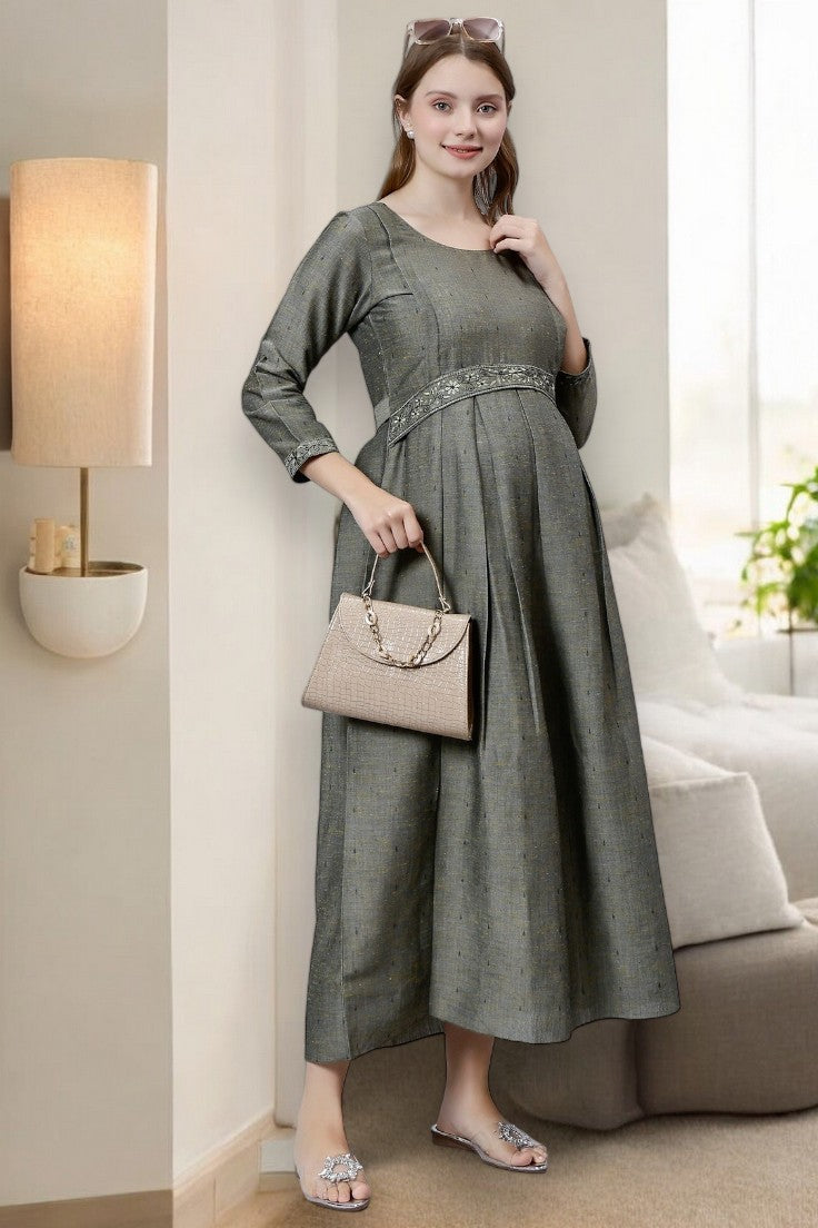 CLASSIC MATERNITY FLARED KURTA FOR WOMEN