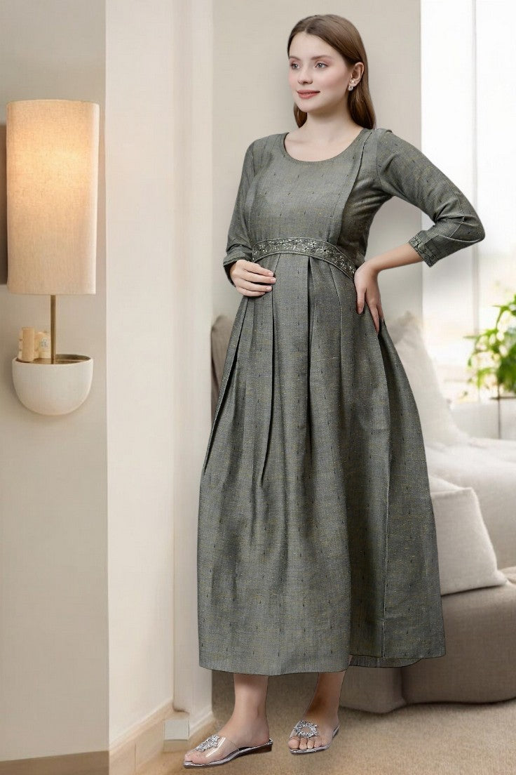 CLASSIC MATERNITY FLARED KURTA FOR WOMEN