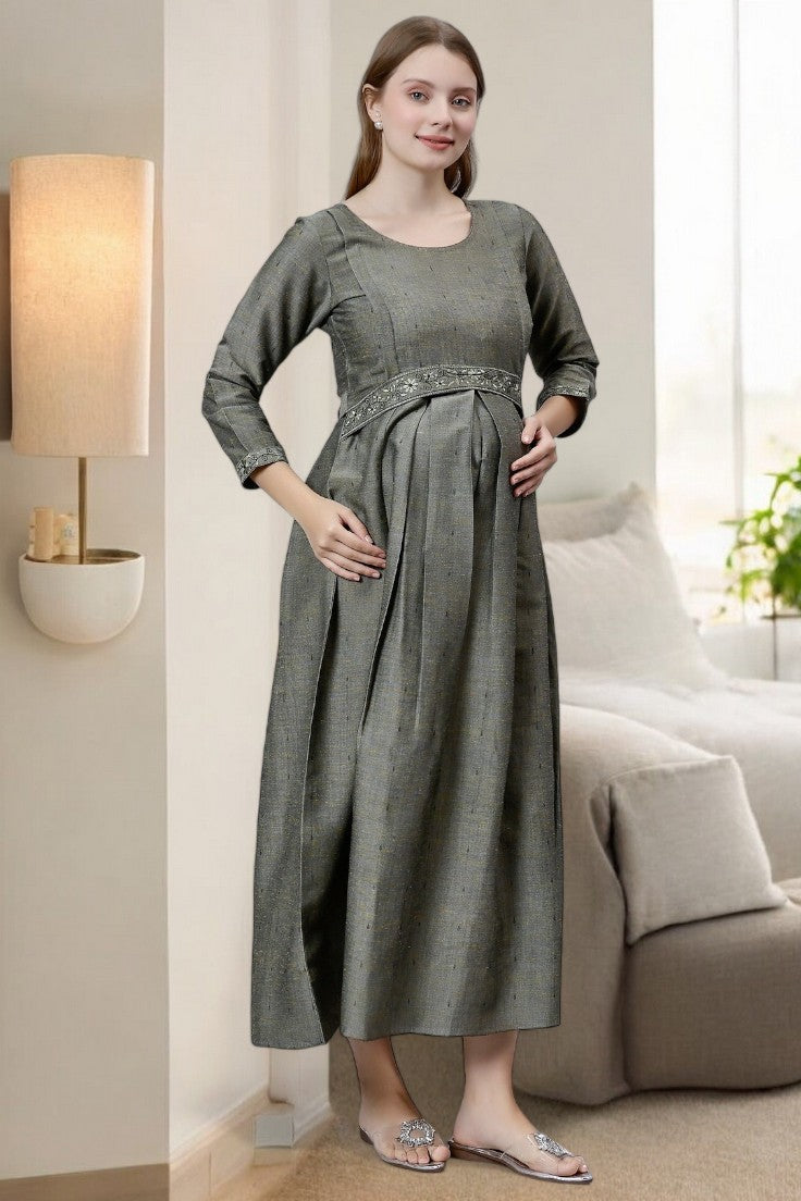 CLASSIC MATERNITY FLARED KURTA FOR WOMEN