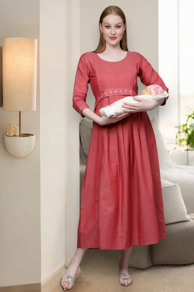 CLASSIC PREGNANCY FLARED KURTA FOR MOTHERS