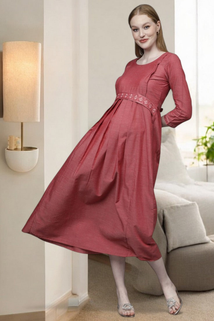 CLASSIC PREGNANCY FLARED KURTA FOR MOTHERS