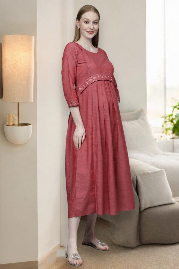 CLASSIC PREGNANCY FLARED KURTA FOR MOTHERS