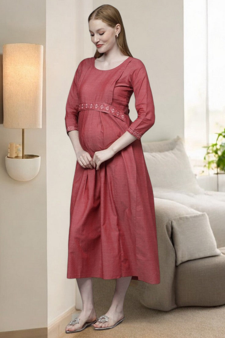 CLASSIC PREGNANCY FLARED KURTA FOR MOTHERS