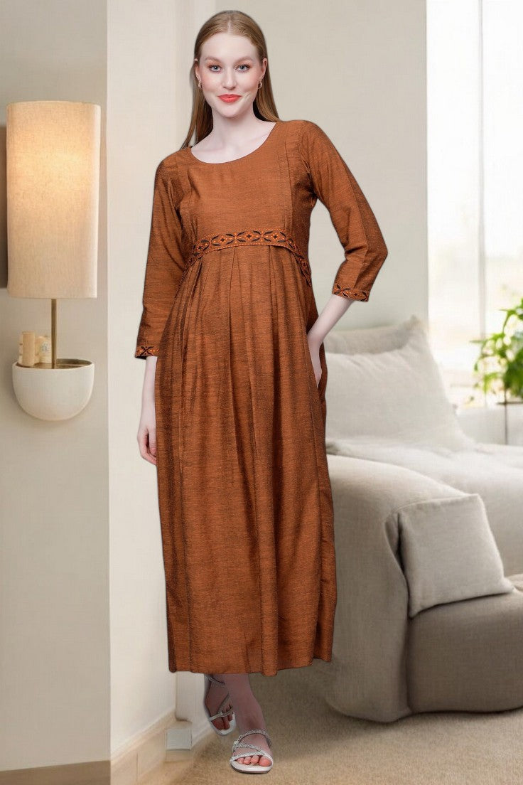 CLASSIC NURSING FLARED KURTA FOR PREGNANCY