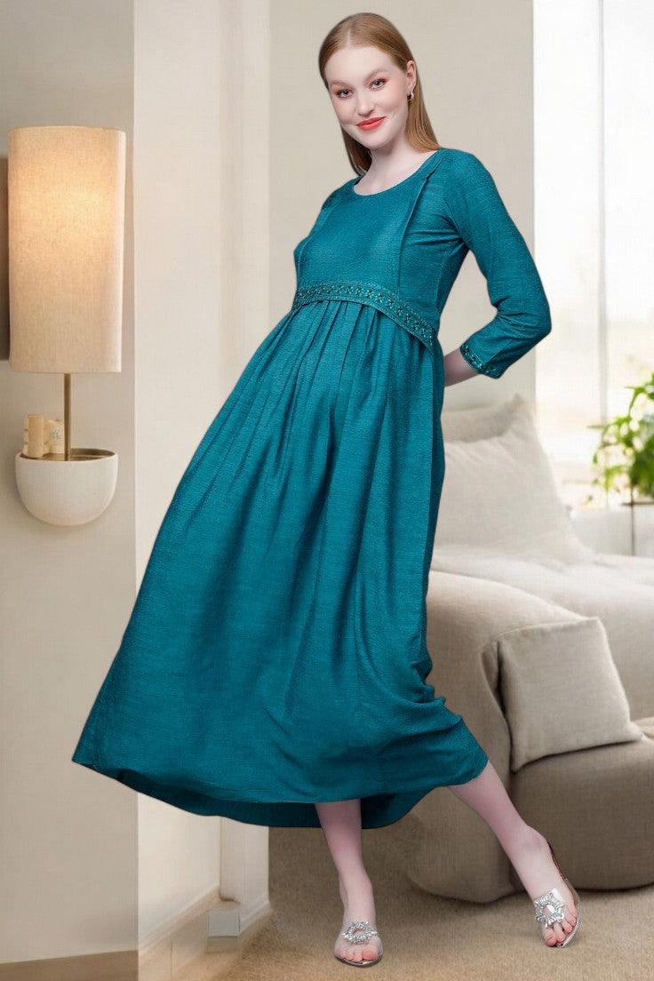 MODERN MATERNITY KURTA FOR NURSING MOMS