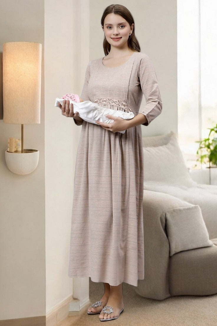 MODERN FLARED KURTA FOR NURSING MOMS