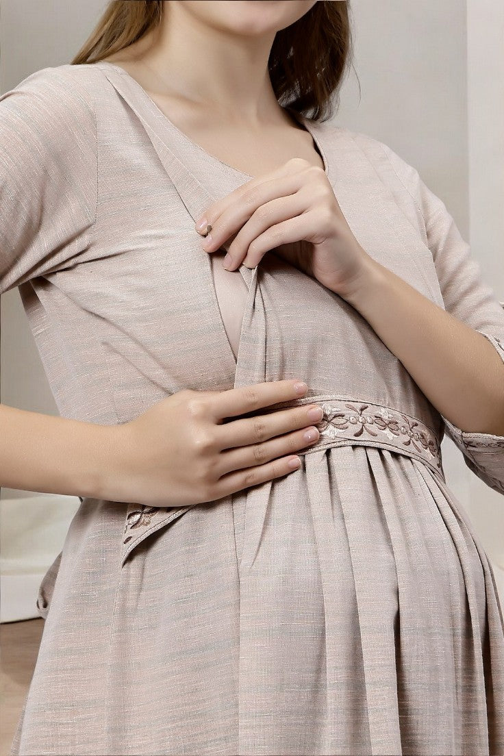 MODERN FLARED KURTA FOR NURSING MOMS