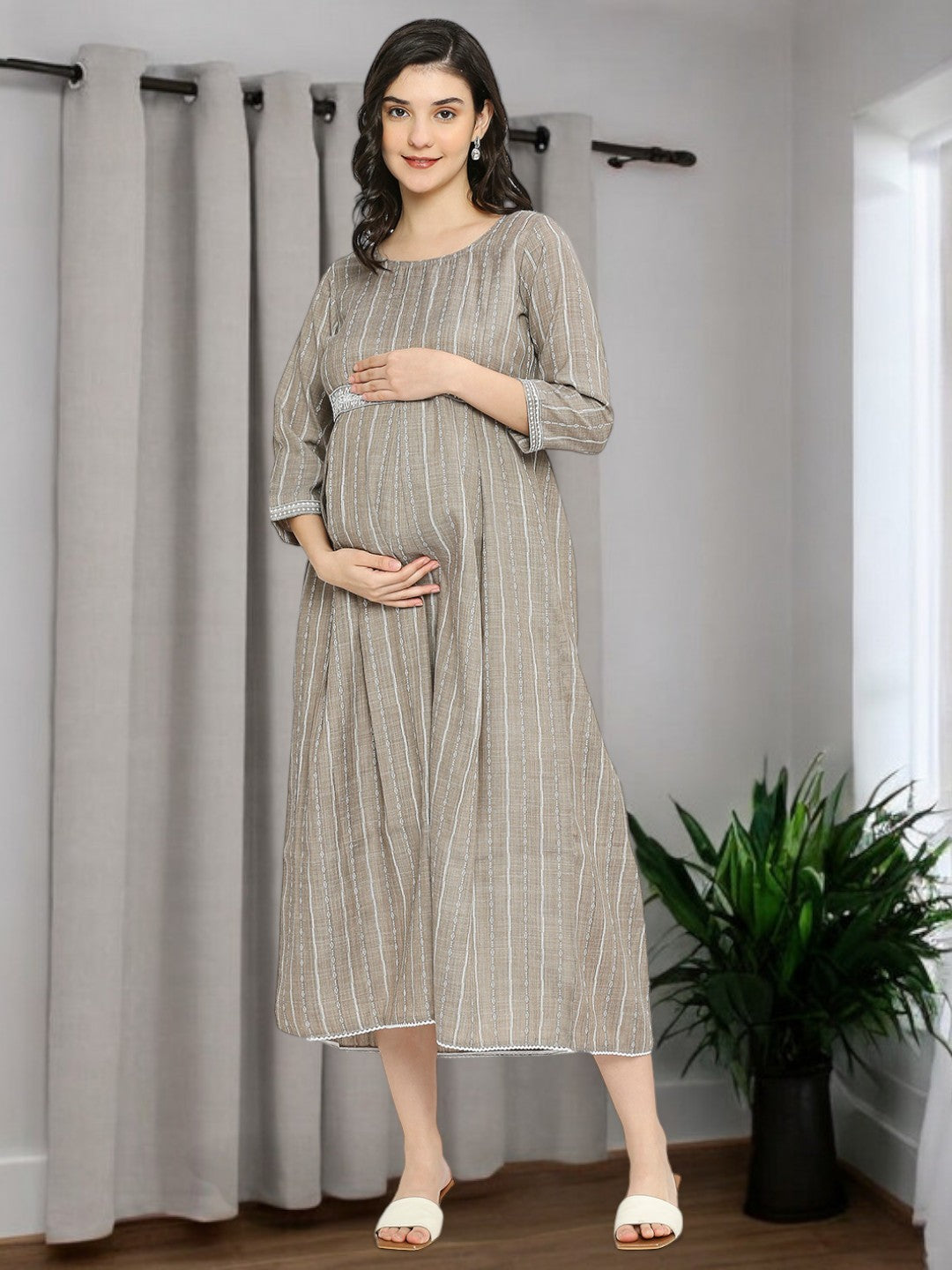 RADIANT NURSING FLARED KURTA FOR MOMS