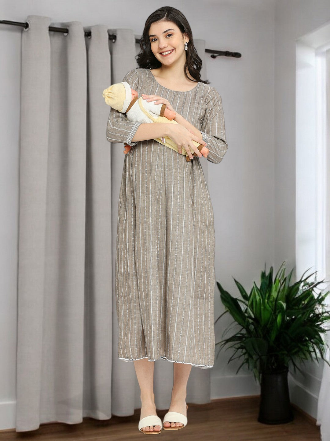 RADIANT NURSING FLARED KURTA FOR MOMS