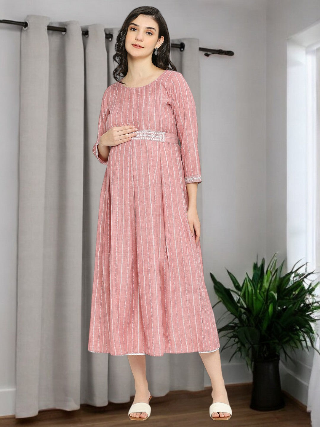 RADIANT PREGNANCY FLARED KURTA FOR MOMS