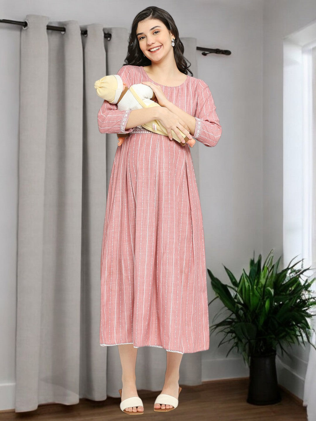 RADIANT PREGNANCY FLARED KURTA FOR MOMS