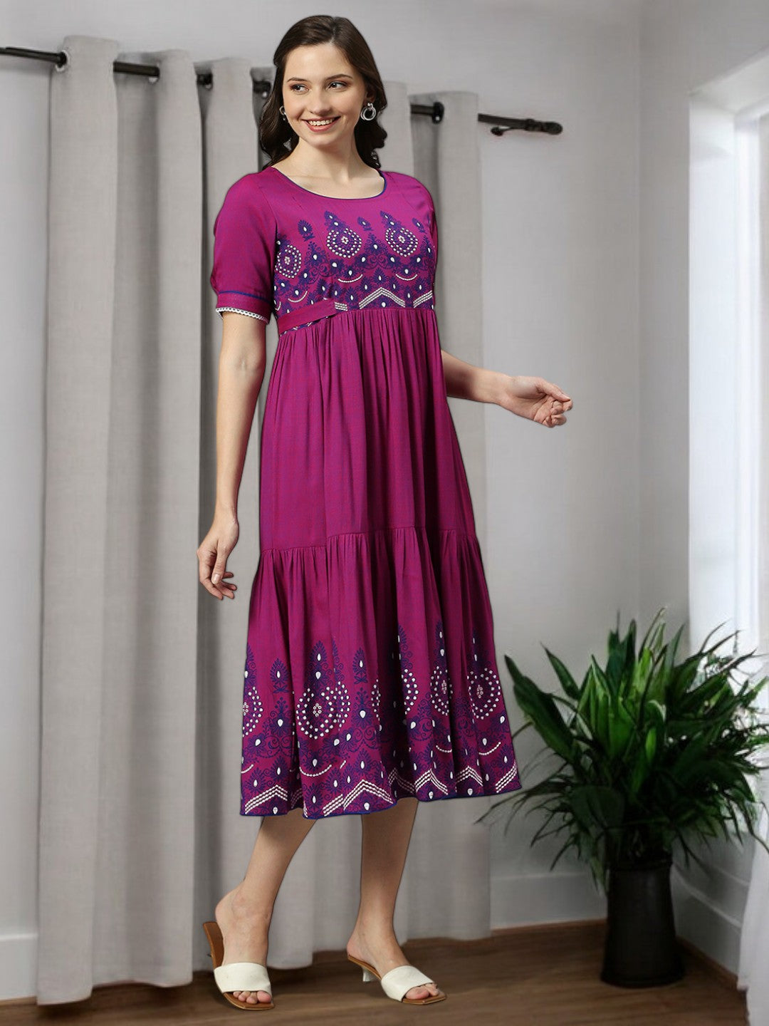 FASHIONABLE MATERNITY FLARED KURTA FOR WOMEN