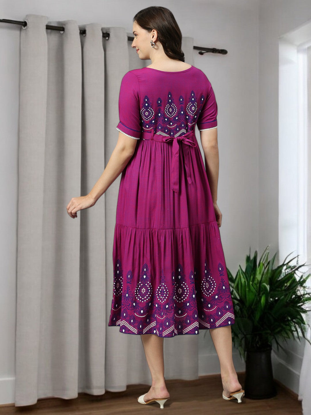 FASHIONABLE MATERNITY FLARED KURTA FOR WOMEN