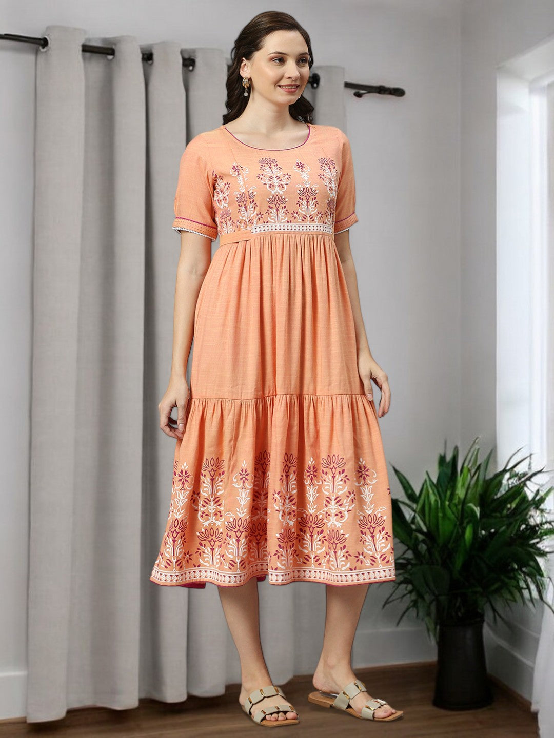 FASHIONABLE NURSING FLARED KURTA FOR WOMEN