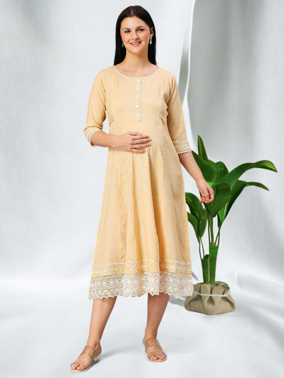 FASHIONABLE MATERNITY ANARKALI KURTA FOR WOMEN