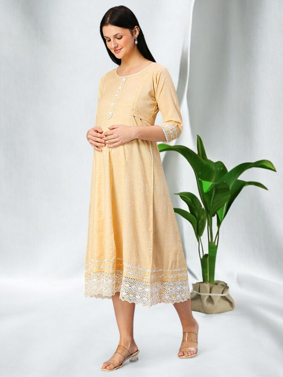 FASHIONABLE MATERNITY ANARKALI KURTA FOR WOMEN