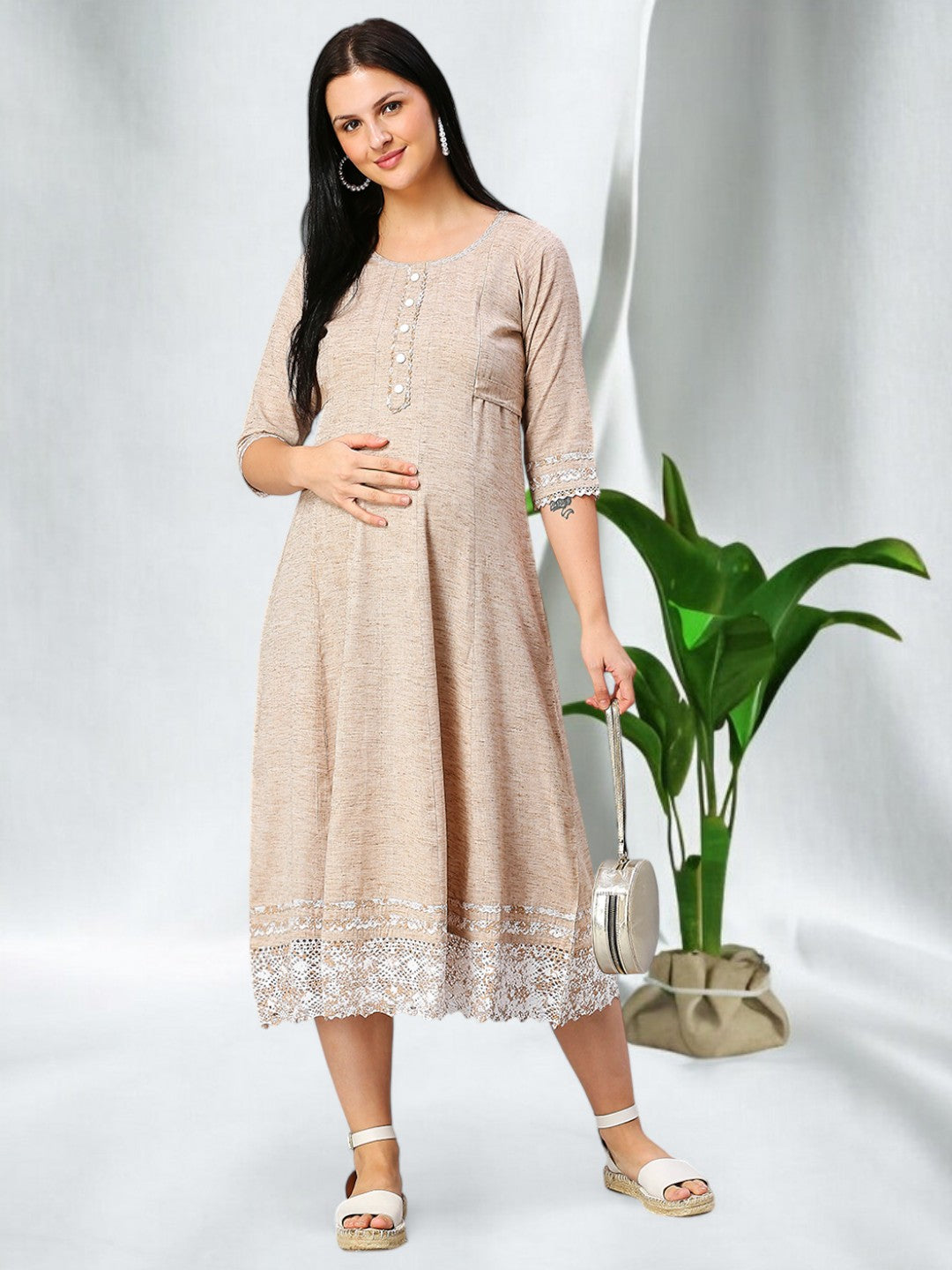 FASHIONABLE BREASTFEEDING ANARKALI KURTA FOR WOMEN