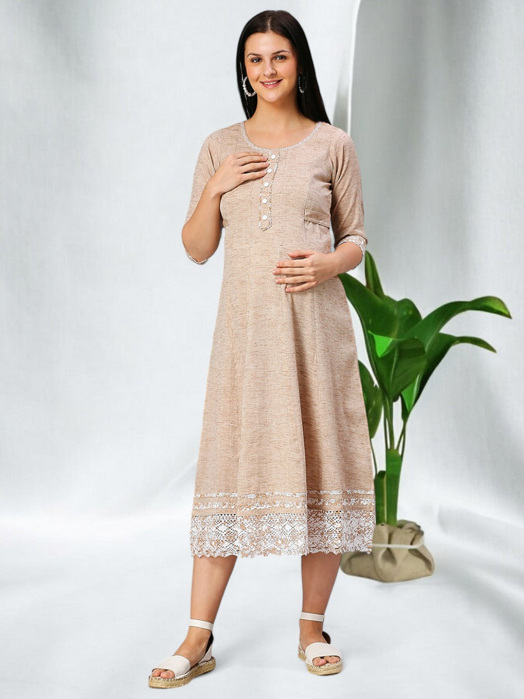 FASHIONABLE BREASTFEEDING ANARKALI KURTA FOR WOMEN