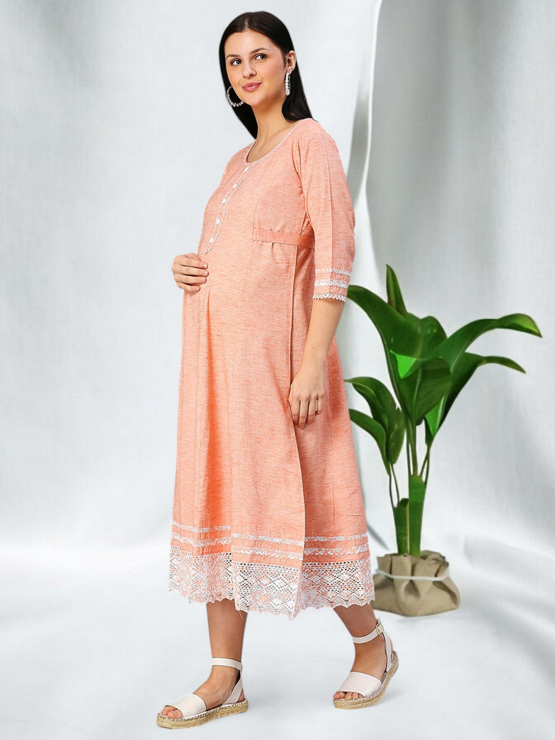 FASHIONABLE FEEDING ANARKALI KURTA FOR MOTHER