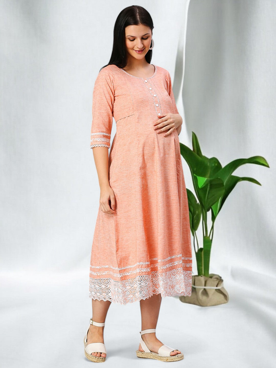 FASHIONABLE FEEDING ANARKALI KURTA FOR MOTHER