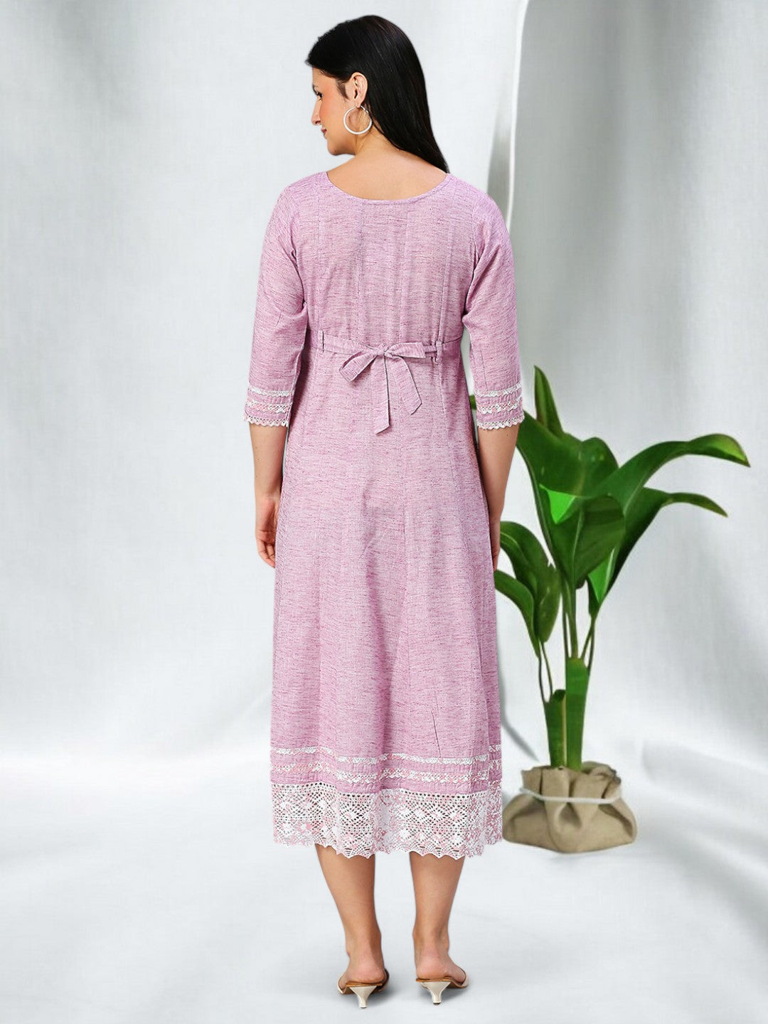 FASHIONABLE MATERNITY ANARKALI KURTA FOR MOTHER