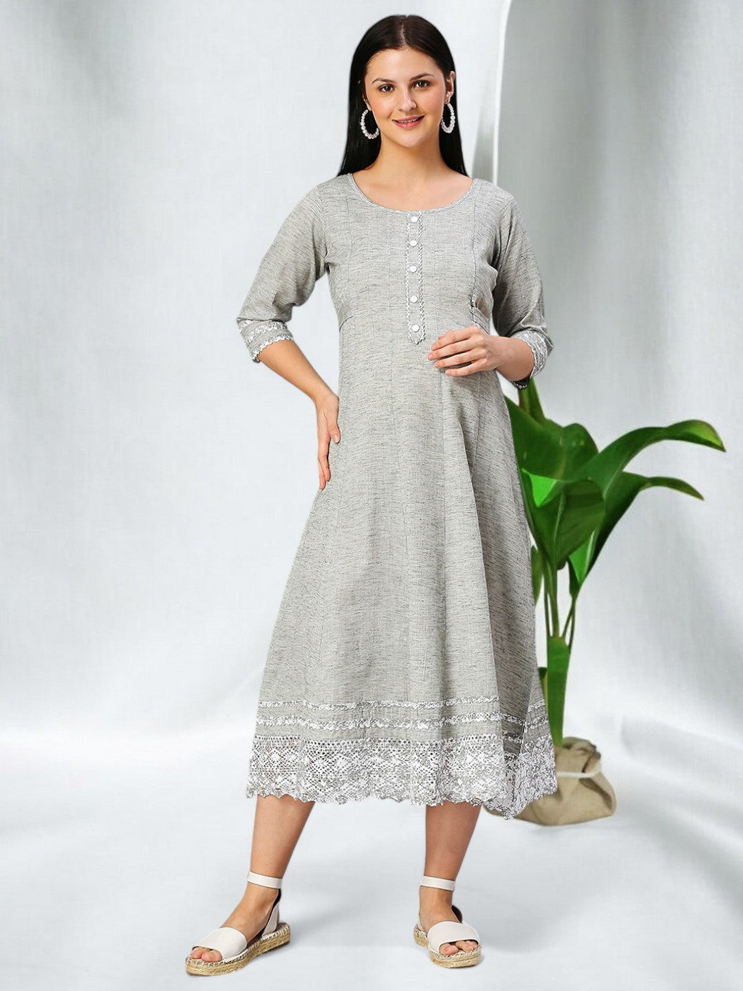 FASHIONABLE PREGNANCY ANARKALI KURTA FOR MOTHER